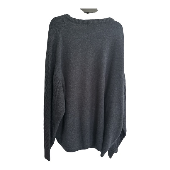 NWT Roundtree & Yorke 4X 4XL Navy Wool Blend Fisherman Style Sweater - Picture 3 of 7